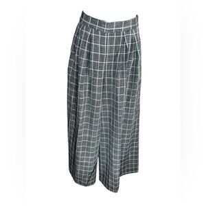 FT INC women’s plaid wide leg black high waist pants size M preloved